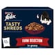 image 1 of Felix Tasty Shreds Cat Food Farm Selection In Gravy 12X80g