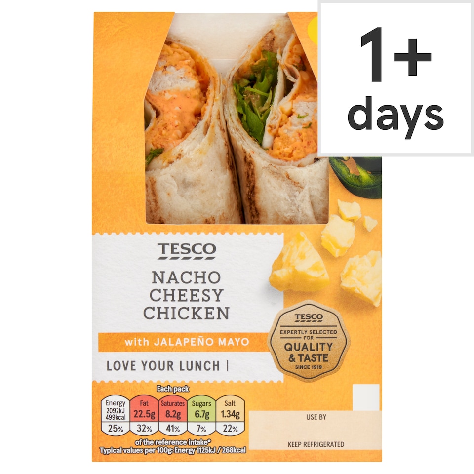Tesco Nacho Cheesy Chicken Wrap