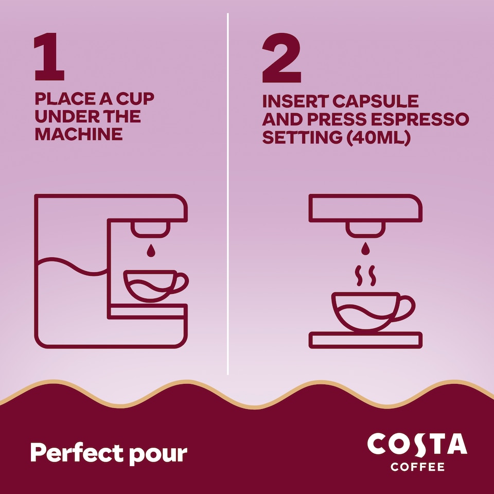 image 1 of Costa Coffee Dark Intense Roast Coffee Capsules 10 Pack 52g