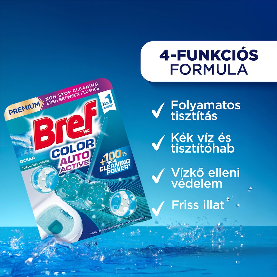 Bref Color Auto Active Ocean WC-frissítő 3 x 50 g  1. kép