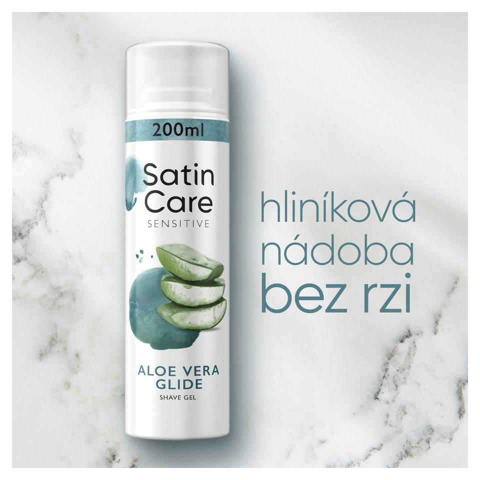 Obrázek 1 pro produkt Gillette Satin Care Sensitive Aloe Vera Glide Gel Na Holení 200ml