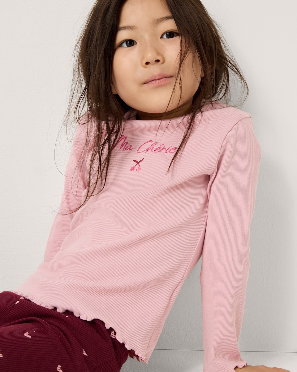 image 1 of F&F Girls 5-Pack Cotton Rich Ribbed Tops in Multi Pink
