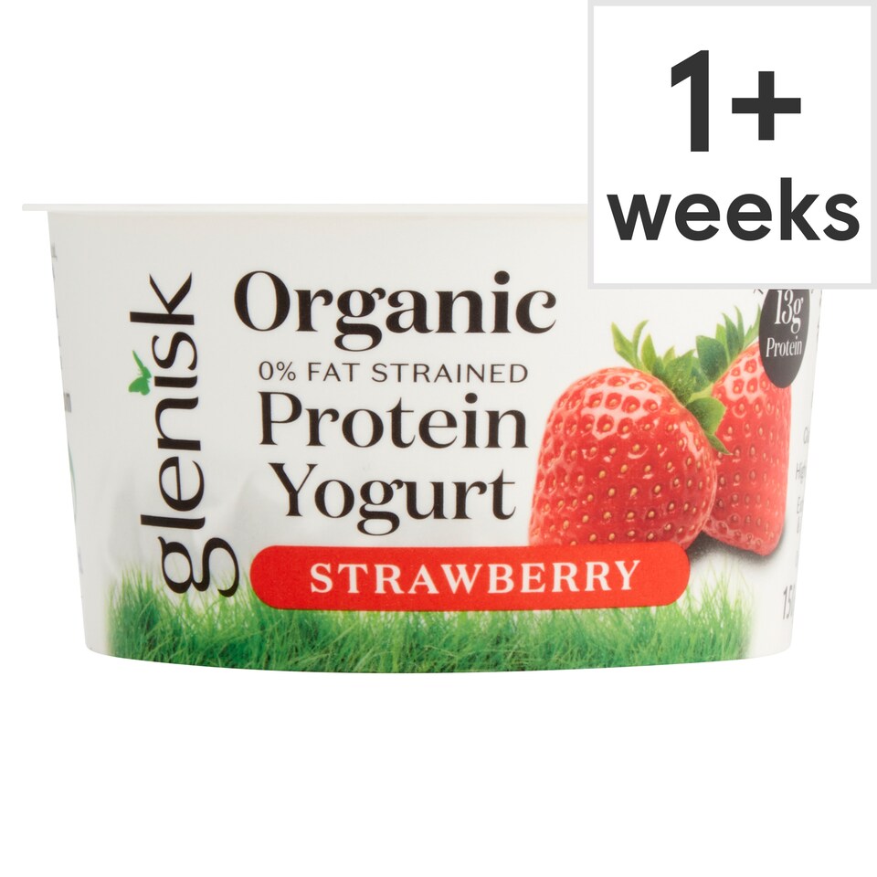 glenisk-organic-protein-yogurt-strawberry-150g-tesco-groceries