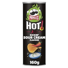Pringles Hot Kickin' Sour Cream Flavour Crisps 160g
