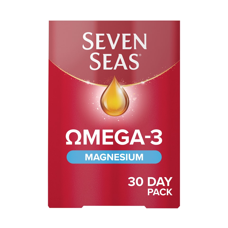 image 1 of Seven Seas Omega-3 Fish Oil & Magnesium Capsules with Vitamin D - 60s Duo Pack