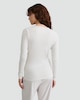 image 3 of F&F Medium Warmth Thermal Lace Trim Long Sleeved Top in Neutral