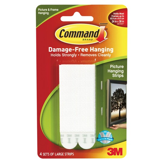 Command Large Picture Hanging Strips 4 Sets Tesco Groceries - Command Strips For Bathroom Tile Command Large Picture Hanging Strips 4 Sets Tesco Groceries - Command Strips For Bathroom Tile