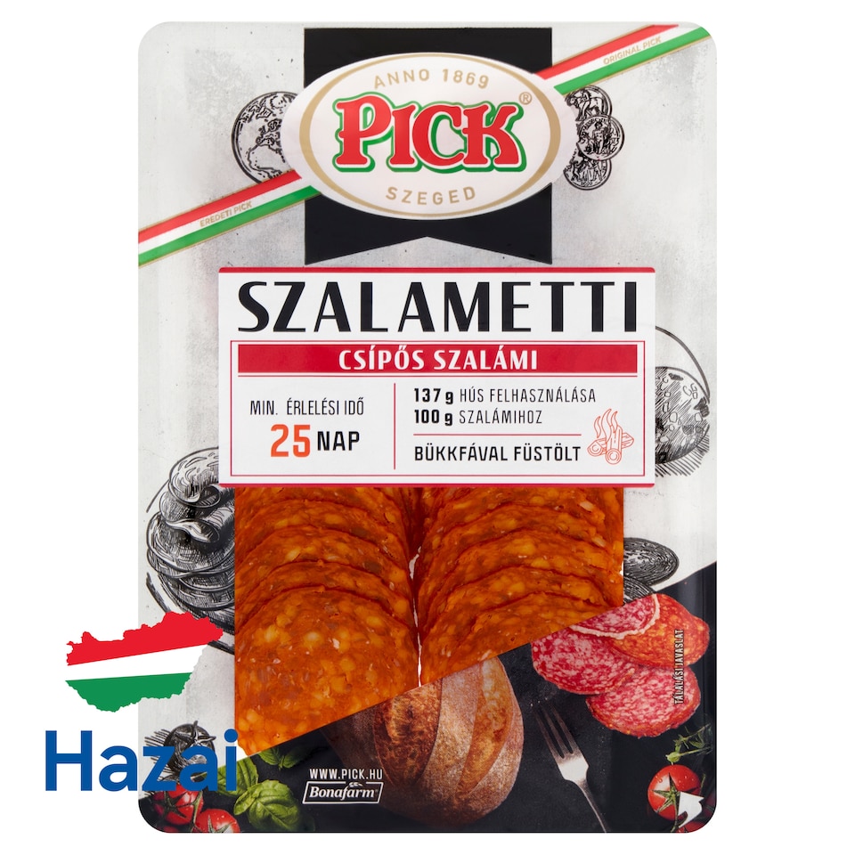PICK Szalametti szeletelt csípős szalámi 70 g  1. kép