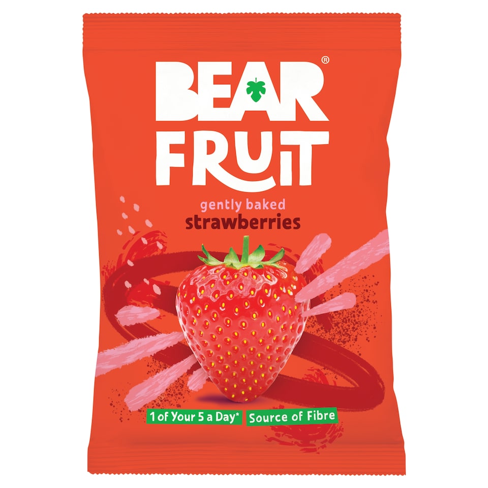 image 1 of BEAR Fruit Dried Strawberries Snack Pack 35g