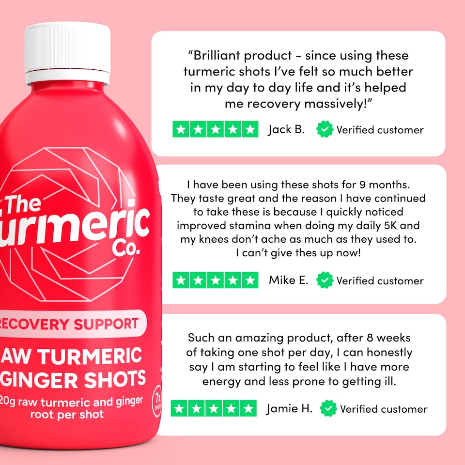 image 1 of The Turmeric Co. Raw Turmeric & Ginger Shots (420 mL)