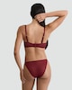 image 3 of F&F Floral Embroidered Longline Corset Bra in Burgundy