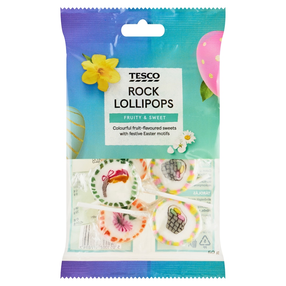 Tesco Roksové lízanky s ovocnými príchuťami 50 g