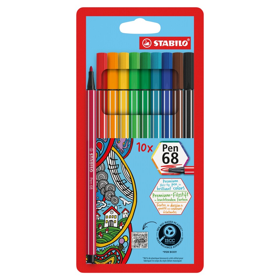 Stabilo Pen 68 vláknový fix 10 ks