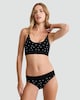 image 1 of F&F 2-Pack Pointelle Bow Print Underwear Set in Black