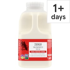 Tesco Skimmed Milk 568ml