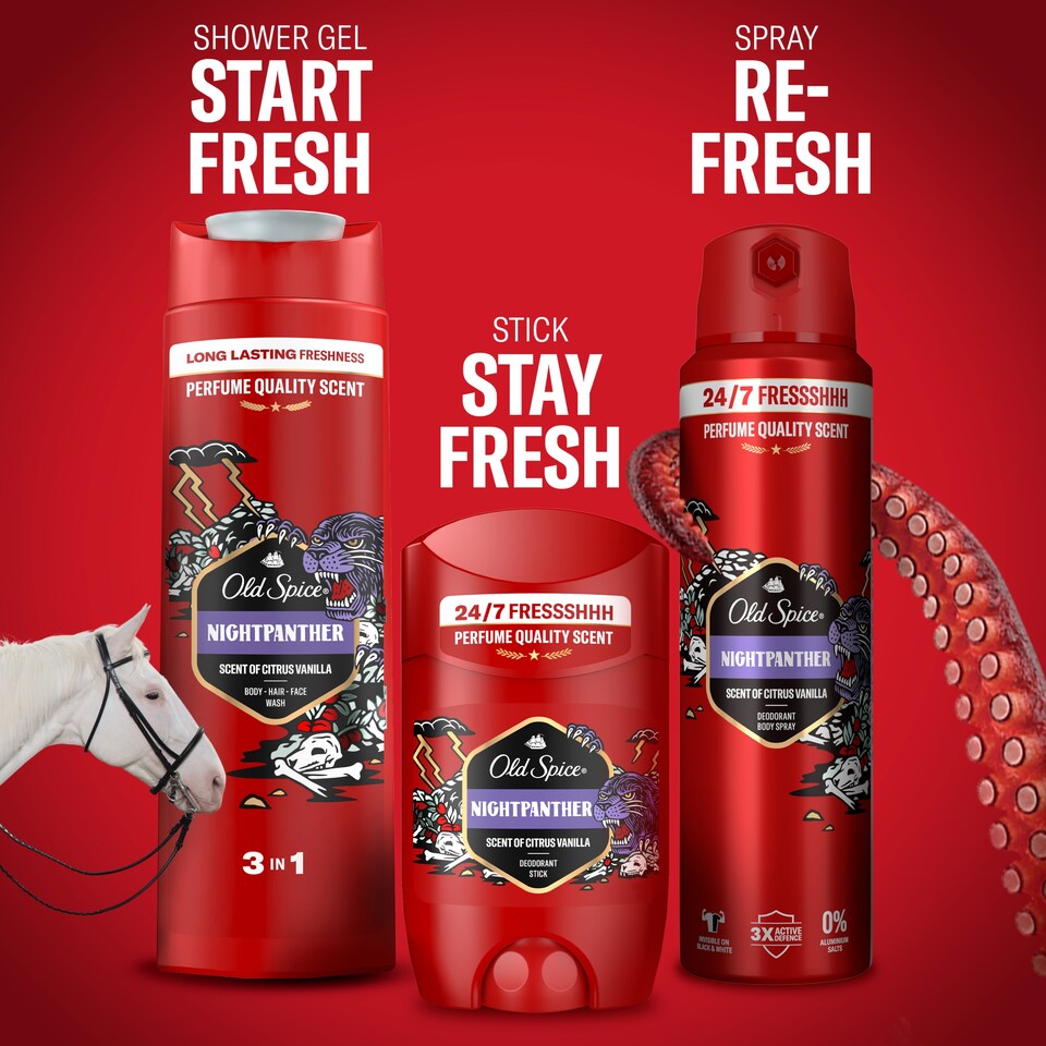 image 1 of Old Spice Night Panther Men’s Deodorant Body Spray 150ml