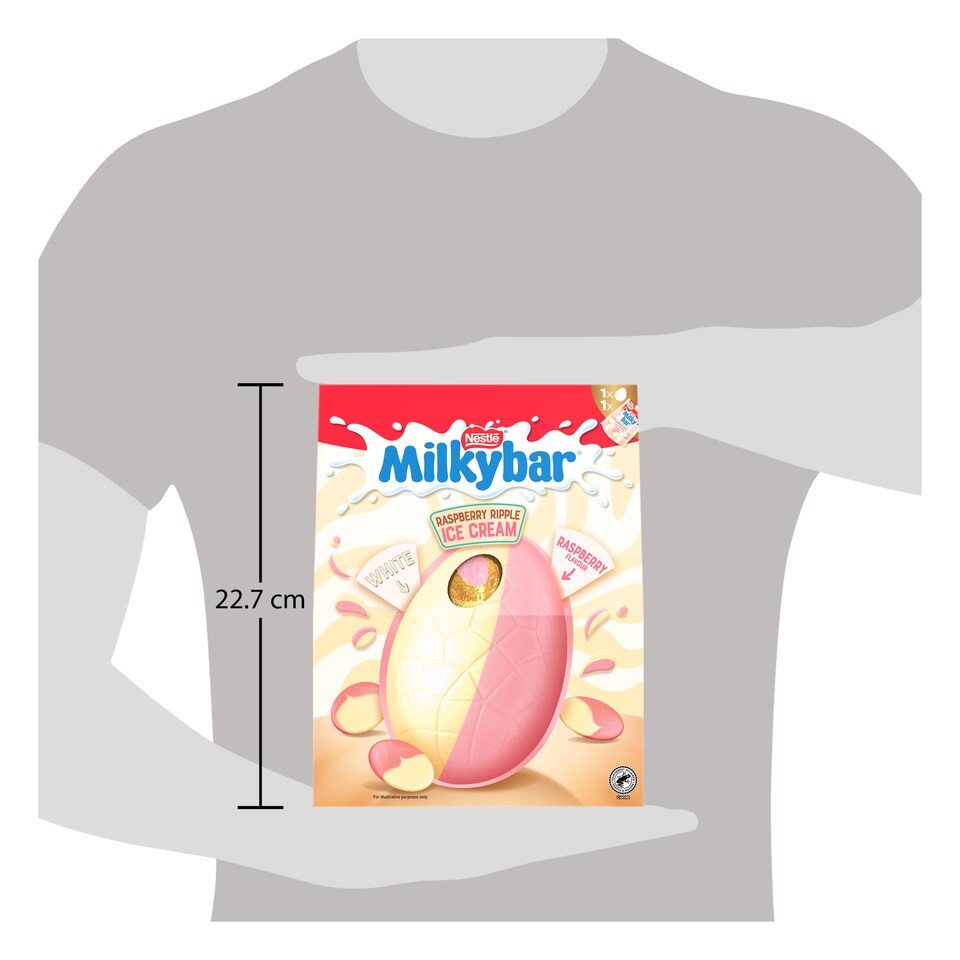 image 1 of Milkybar Raspberry Ripple Ice Cream Easter Egg 236g