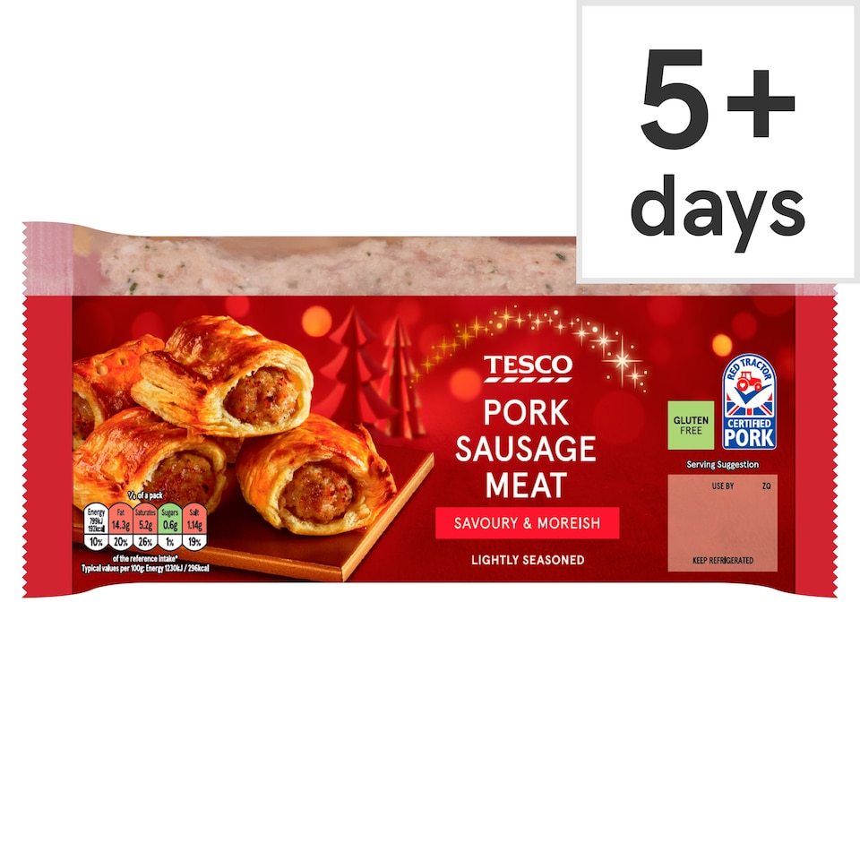 Tesco British Pork Sausage Meat 400G