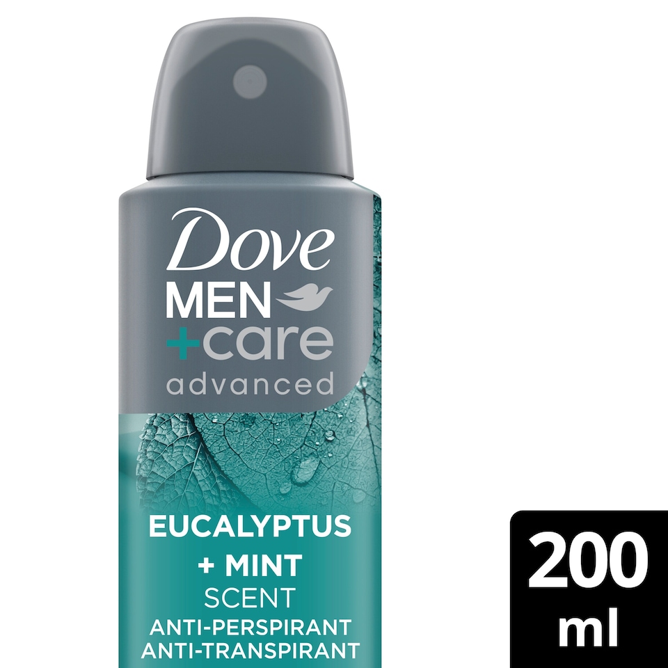 image 1 of Dove Men+Care Eucalyptus & Mint 72h Advanced Care Antiperspirant Deodorant 200ml