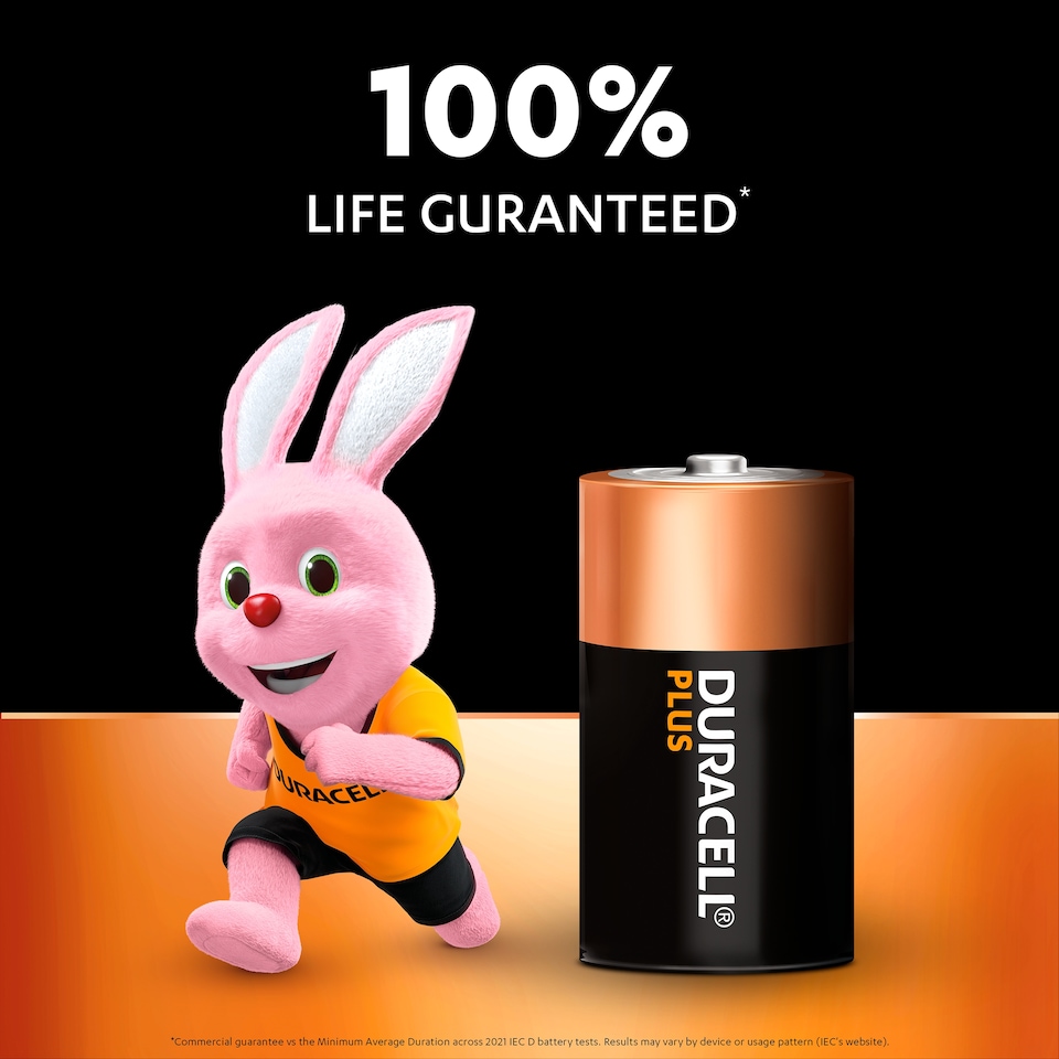 image 1 of Duracell Plus D 4 Pack