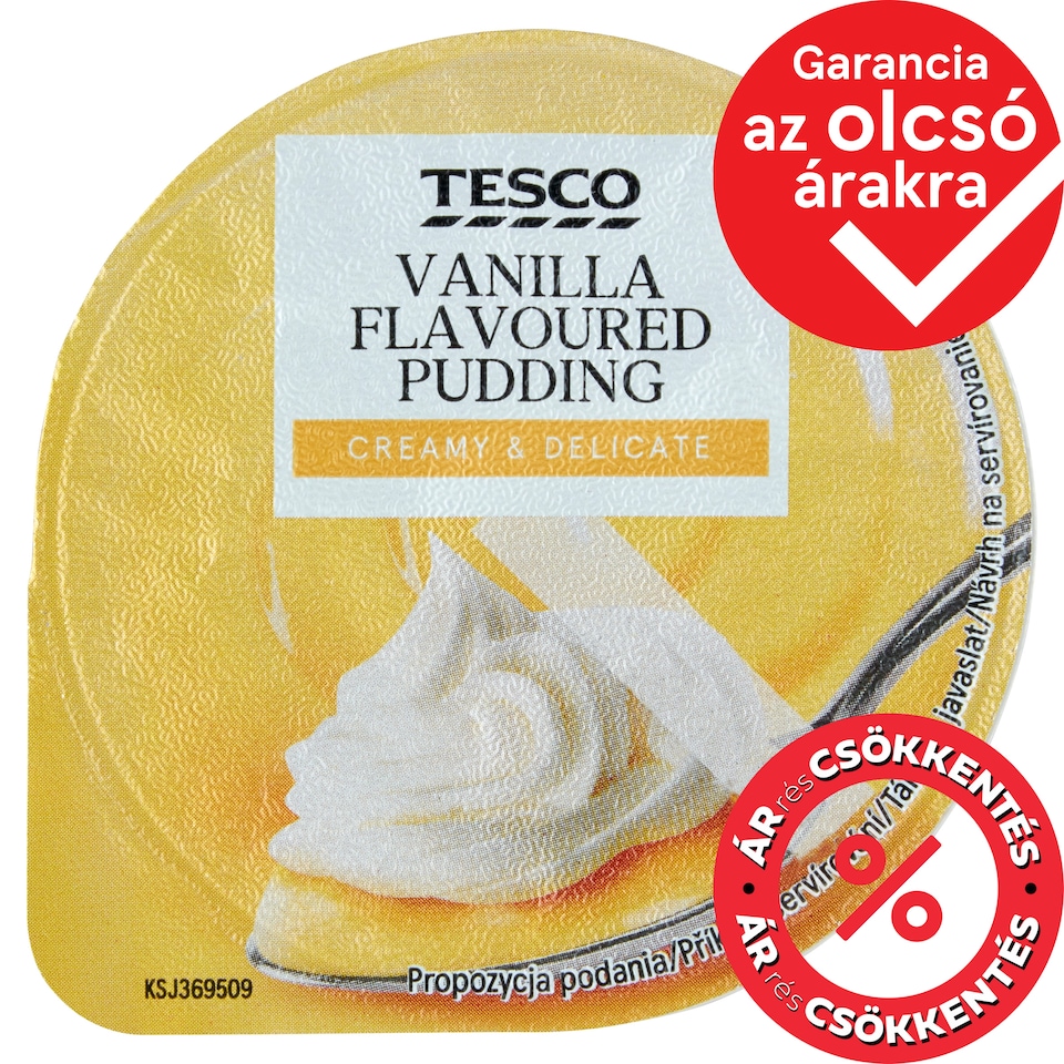 Tesco vaníliaízű puding habbal 200 g