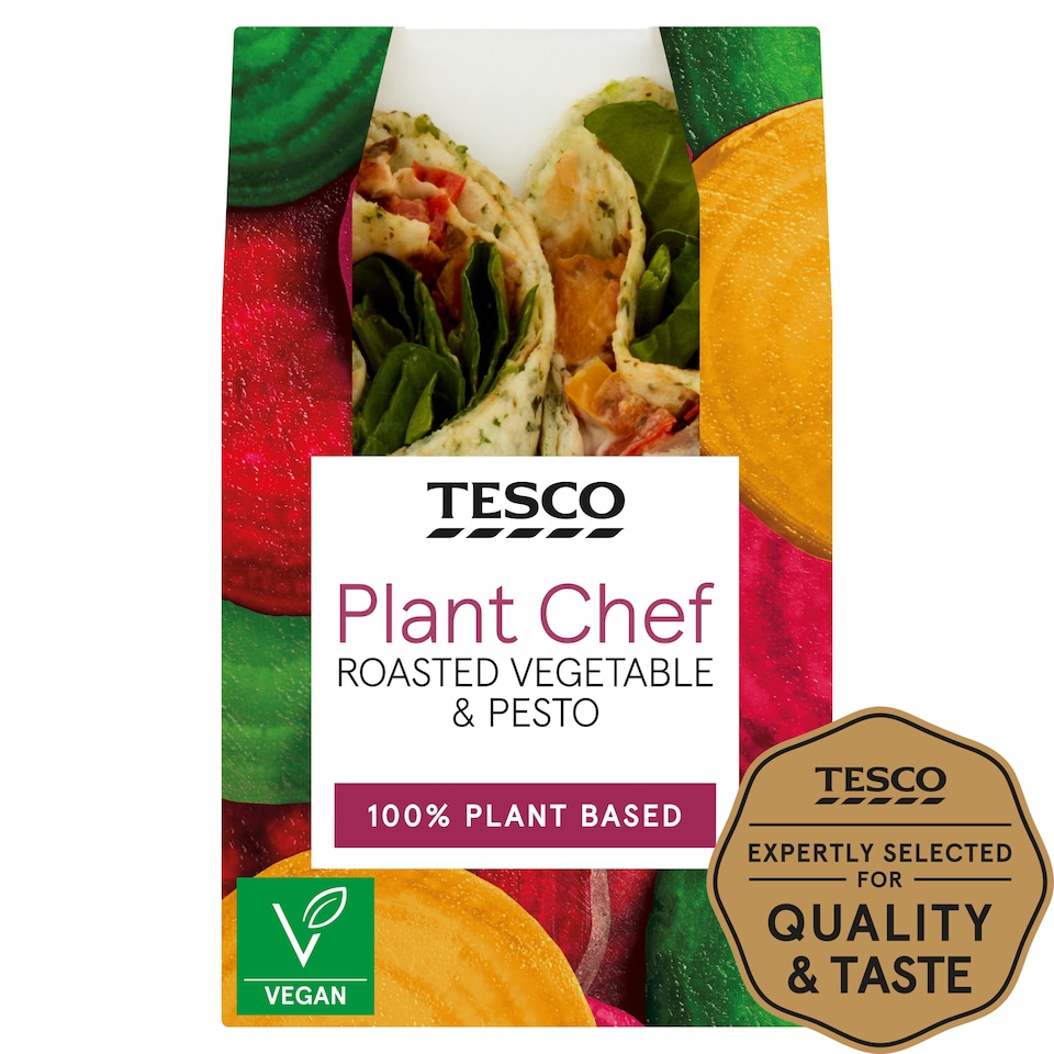 Tesco Plant Chef Roasted Vegetable & Pesto Wrap