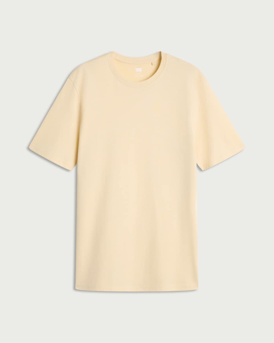 image 1 of F&F Cotton Rich Short Sleeved T-Shirt in Yellow