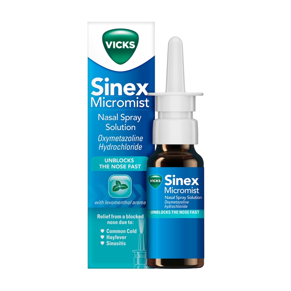 image 1 of Vicks Sinex Micromist Decongestant Nasal Spray with Levomenthol Aroma 15ml
