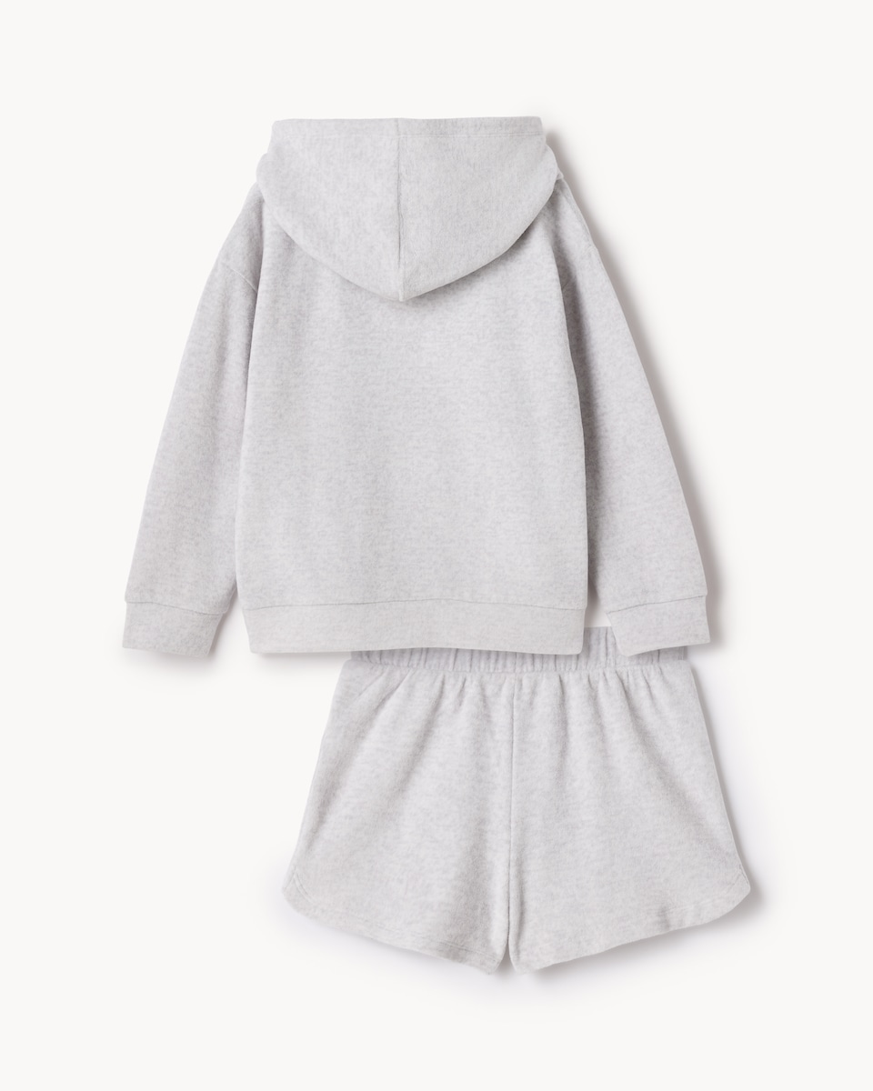 image 1 of F&F Girls Bear New York Pyjama Set in Grey