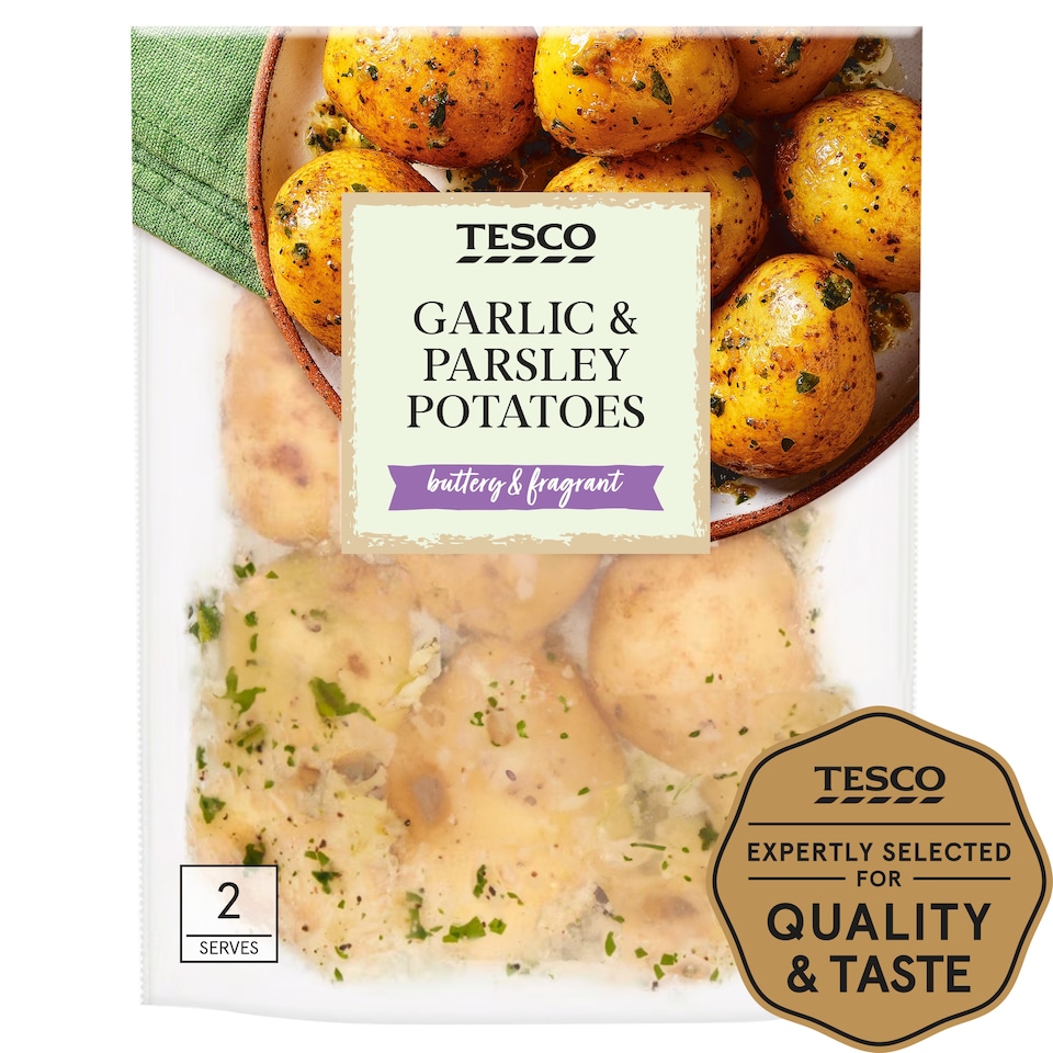 Tesco Potatoes With Garlic Butter 360G