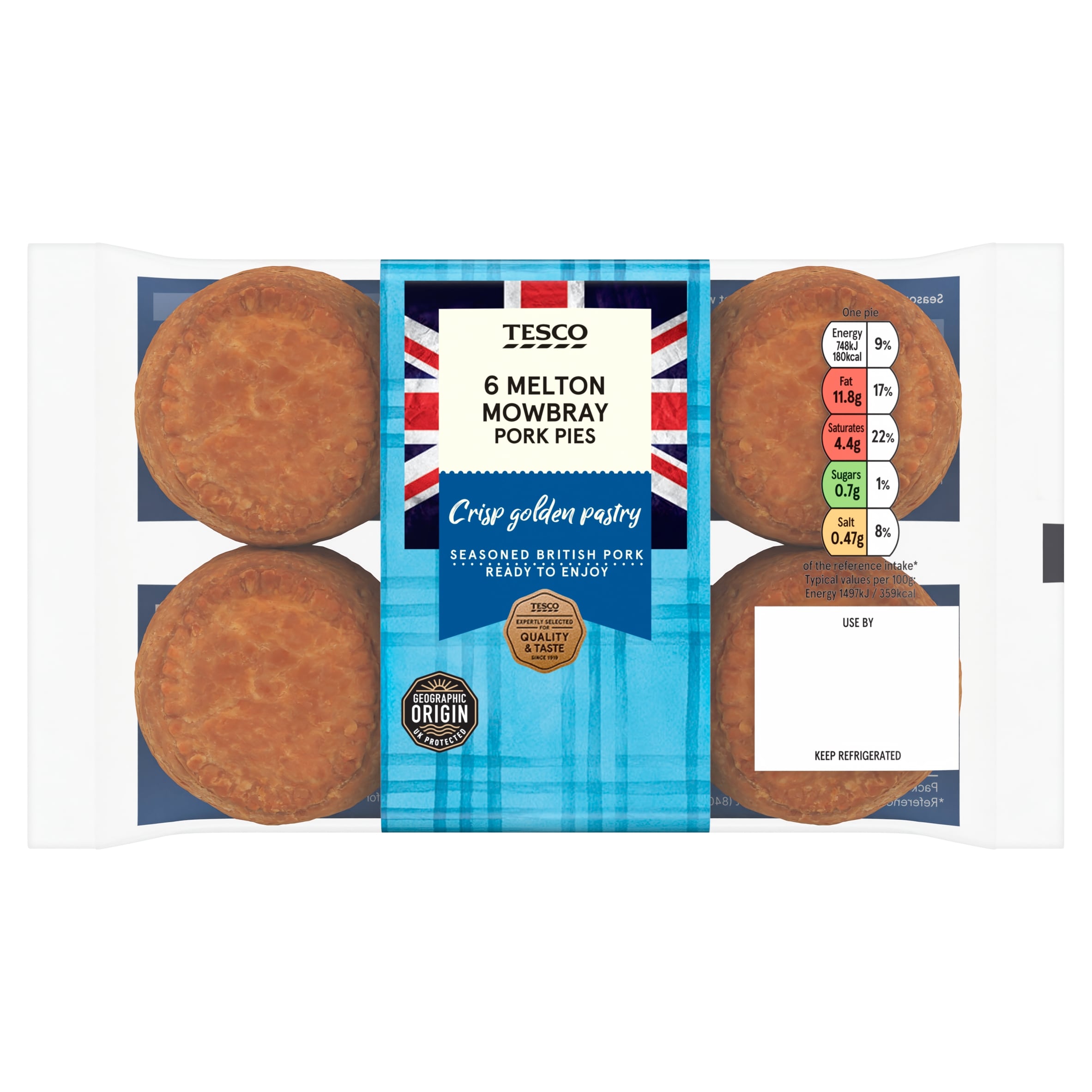 Tesco Melton Mowbray Pork Pies 6 Pack 300g