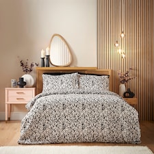 Cosmo Living Mono Sketch Leaf Duvet Set Double