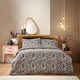 image 1 of Cosmo Living Mono Sketch Leaf Duvet Set Double