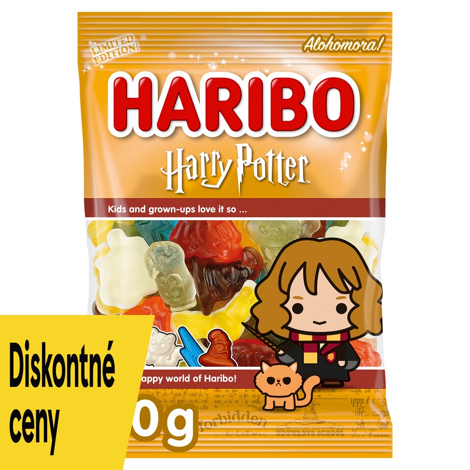 Haribo Harry Potter želé s ovocnými príchuťami a kolovou príchuťou 80 g