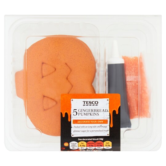 Tesco Orange Gingerbread Pumpkin Kit 5 Pack Tesco Groceries
