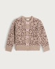 image 4 of F&F Girls Leopard Print Bow Cardigan in Brown