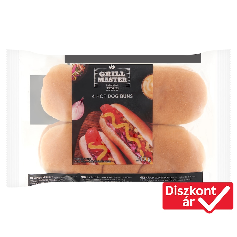 Grill Master Hot-Dog Buns 4 x 60 g (240 g)