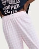 image 2 of F&F Pure Cotton Heart Print Cuffed Pyjama Bottoms in Pink