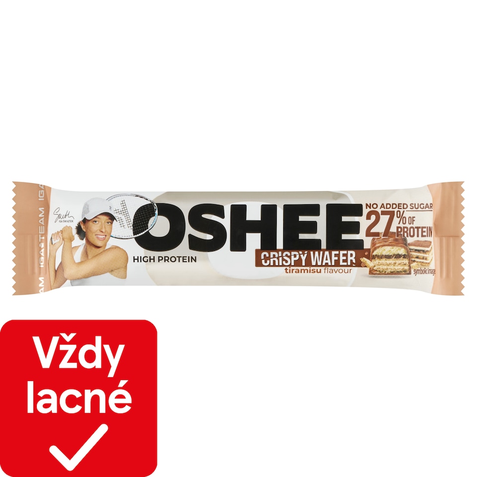 obrázok 1 z Oshee Oblátka s kakaovým krémom a náplňou s príchuťou sušienok a tiramisu v mliečnej čokoláde 37 g