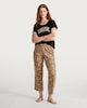 image 1 of F&F Pure Cotton Leopard Print Lounge Studio Pyjama Set in Multi Black