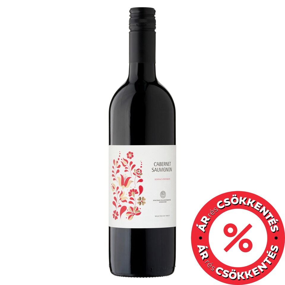 Tesco Szekszárdi Cabernet Sauvignon száraz vörösbor 13,5% 750 ml
