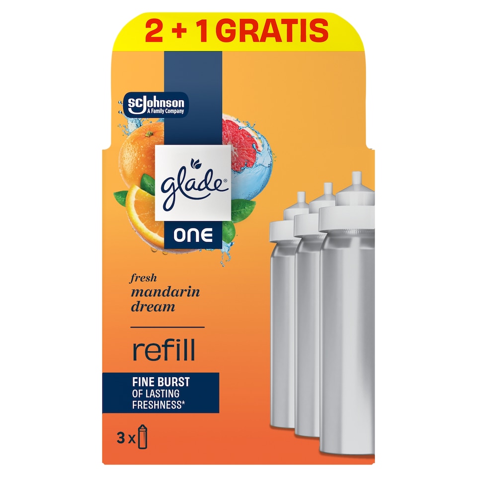 Glade One Fresh Mandarin Dream koncentrált légfrissítő aeroszol utántöltő 3 x 10 ml (30 ml)