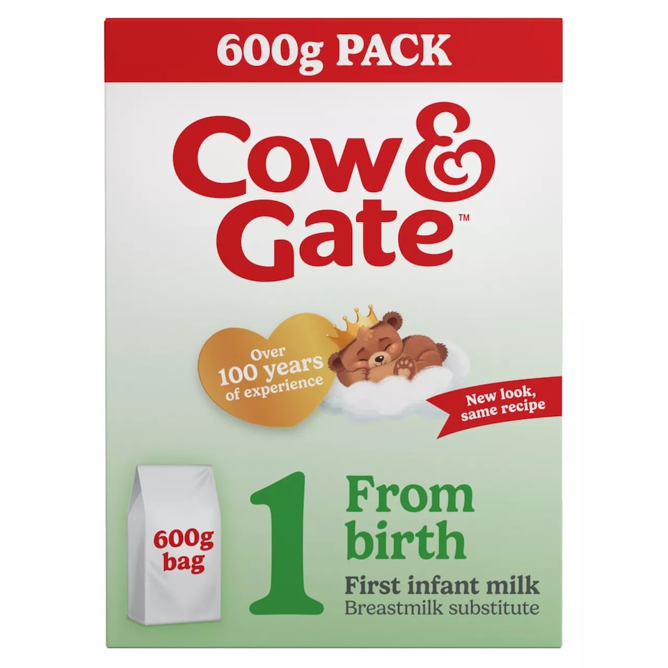 Cow & Gate 1 First Infant Baby Milk Formula Powder from Birth 600g