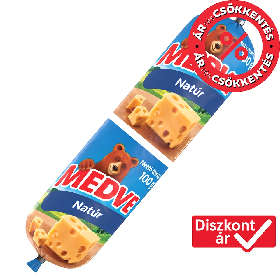 Medve natúr, kenhető, zsíros ömlesztett sajt 100 g