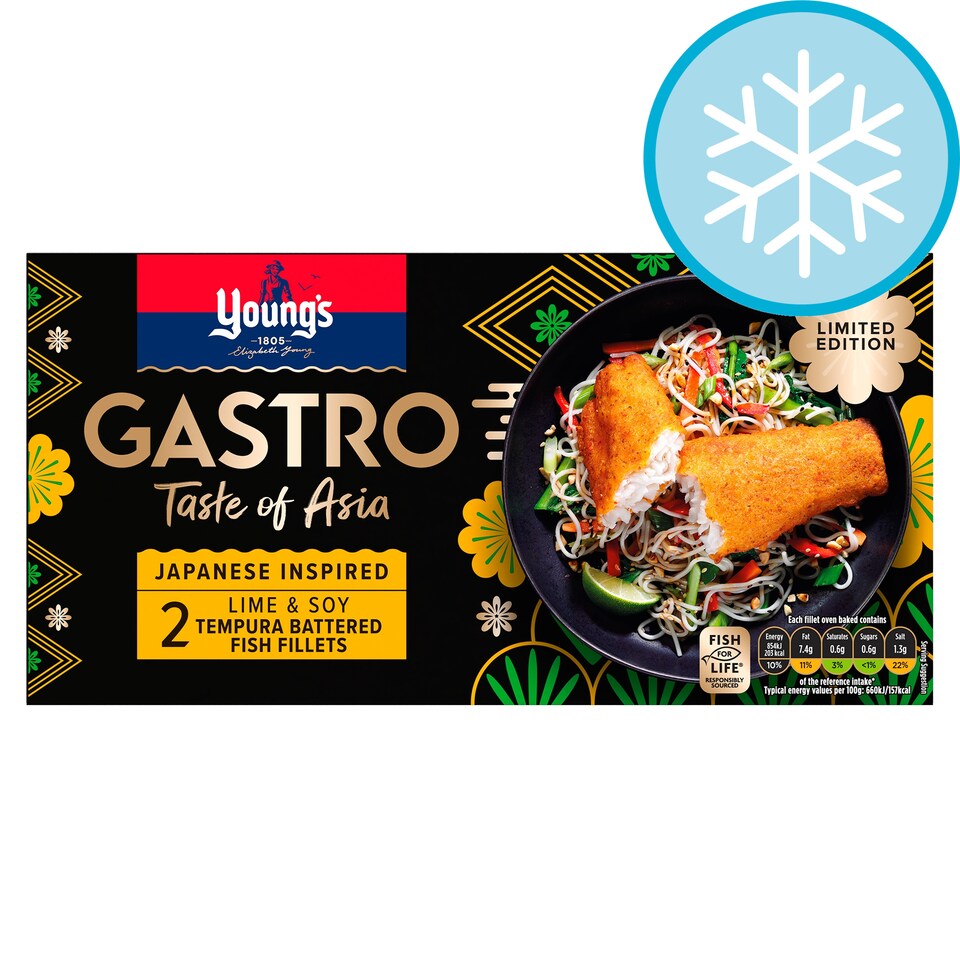 Young's Gastro Taste of Asia 2 Lime & Soy Fish Fillets 270g