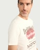 image 1 of F&F Pure Cotton Slogan T-Shirt in Ecru