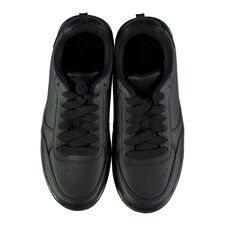F&F School Boys Lace Up Trainers in Black