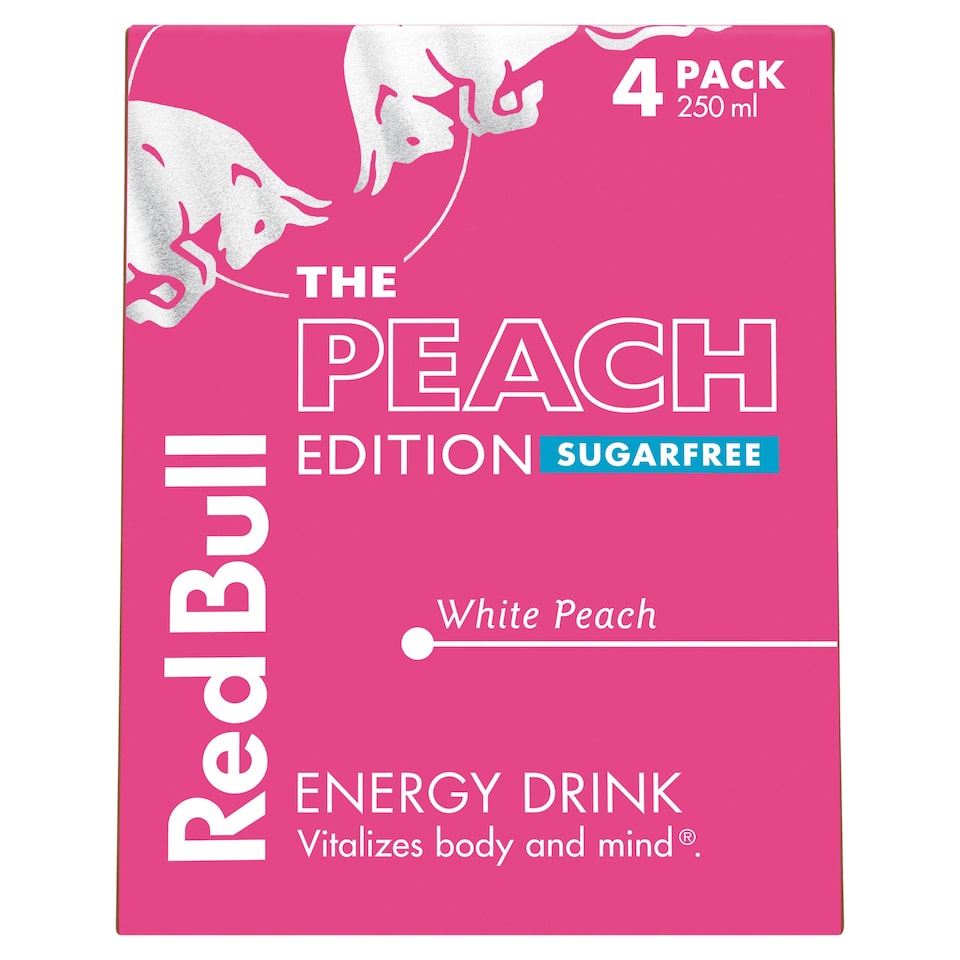 image 1 of Red Bull Sugar Free Energy Drink Summer White Peach Edition 250ml X 4
