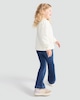 image 3 of F&F Girls Cotton Rich Flared Jeans in Blue