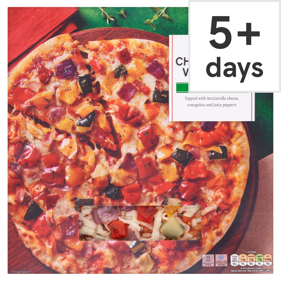 Tesco Stonebaked Chargrilled Vegetable Pizza 307G Tesco Groceries